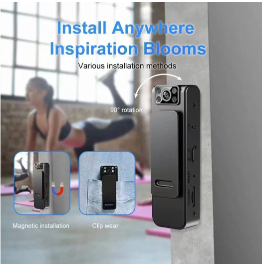 Install anywhere - rotation, magnetic mount, clip wear