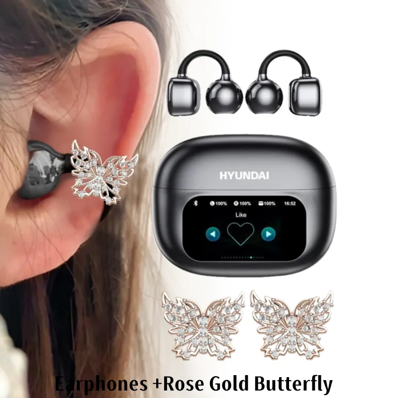 black with the rose-gold butterfly